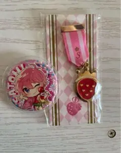 【2点セット】【おまけ付き】すとぷり　さとみくん　ブローチ 缶バッジ