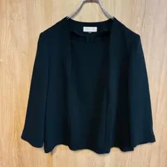 【YUKI TORII】ブラックフォーマル　ノーカラージャケット　ブラック　XL