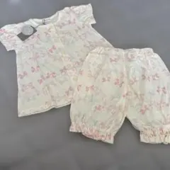 新品　アンパサンド　リボン　半袖　パジャマ　ふわ糸　ルームウェア　120