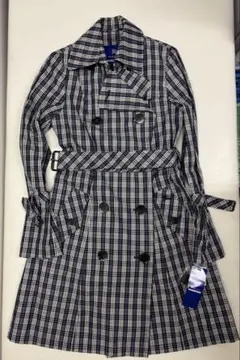 新品 バーバリー チェック柄 トレンチコート サイズ38 ブルーレーベル
