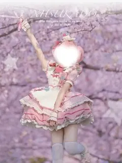 ピンク猫耳メイド服