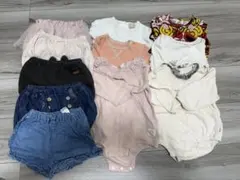 ベビー服 ボディスーツとショートパンツセット