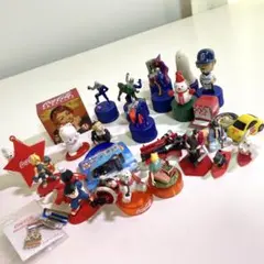 ジャンク品　コカコーラ　ペプシ　付録　フィギュア　ボトルキャップ