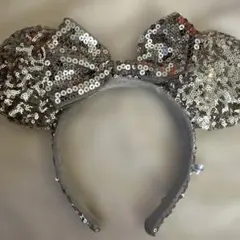 ミッキー　カチューシャ シルバー