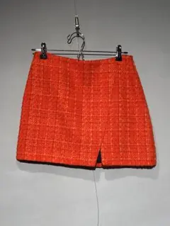 ZARA ミニスカート　オレンジ　S