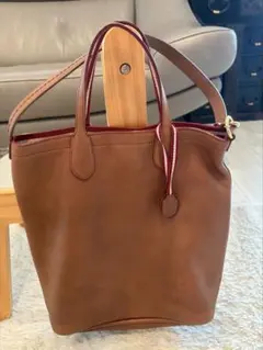 美品　バリー　トートバッグ　ショルダーバッグ　2way レザー　本革　ブラウン