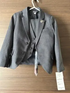 ❤️新品❤️タグつき❤️4点セット❤️男の子❤️グレー チェック柄 ジャケット ベスト
