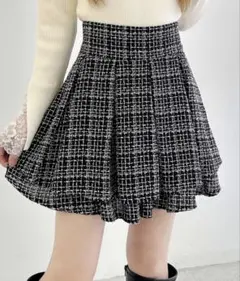 INGNI バックレースアップツイードタックフレアスカート