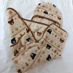 美品　ミキハウス ダブルB おくるみ ブランケット