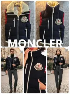 MONCLER ダウンベスト BASTIEN AMI コラボ ロゴ ワッペン00