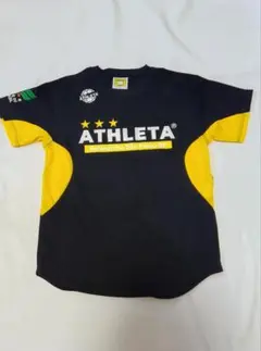 ATHLETA 半袖プラクティスシャツ ブラック×イエロー S