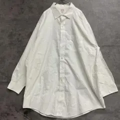 ブルックスブラザーズ 長袖ドレスシャツ 白 XL相当 コットン 【5760】