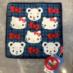新品 familiar ファミリア ハローキティ タオルハンカチ シェニール織
