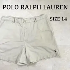 90s POLO RALPH LAUREN ハーフパンツ サイズ14 ホワイト