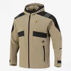 adidas ナイロンジャケット ベージュ/ブラック