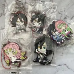 鬼滅の刃 伊黒小芭内 甘露寺蜜璃 ラバーストラップ マスコット キーホルダー