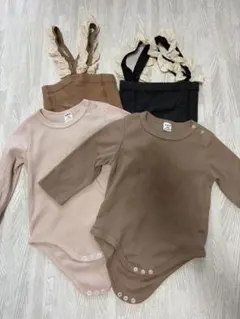 SHEIN ベビー ロンパース サロペット 4点セットのサムネイル