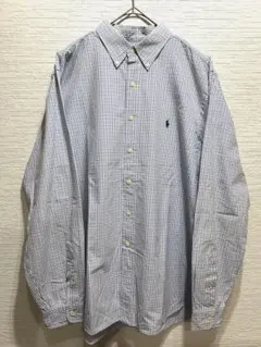 90s ラルフローレン　ボタンダウンシャツ　チェックシャツ