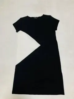 【数回使用】agnès b. 半袖ひざ丈ワンピース 黒/白