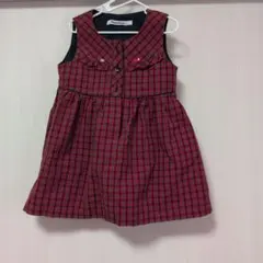 チェック柄ジャンバースカート 100cm