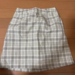 WEGOイエロー系チェックタイトスカート