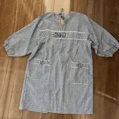 昭和レトロ　チェック柄 割烹着　エプロン