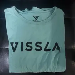 VISSLA ロゴプリント Tシャツ ライトブルー M