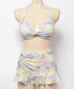 Aimoha　 花柄フリルビキニ 水着　ブルー系のサムネイル