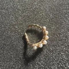 agete パール　イヤーカフ　イヤリング　ゴールド　K10 金