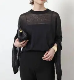 LINO Sheer プルオーバーブラック ドゥーズイエムクラスアパルトモン LINO Sheer プルオーバーブラック ドゥーズイエムクラスアパルトモン