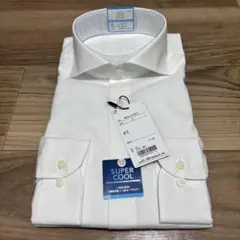 【未使用】メンズL(41-86)ノーアイロン長袖 ホワイトシャツ