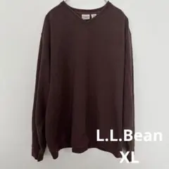 00s L.L.Bean ワッフル サーマル Vネック ロンT XL ブラウンのサムネイル