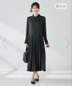 a.v.v ウエスト切り替えギャザーワンピース