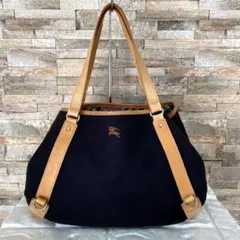 【希少】バーバリーブルーレーベル　ワンショルダー　ホースロゴ　デニム