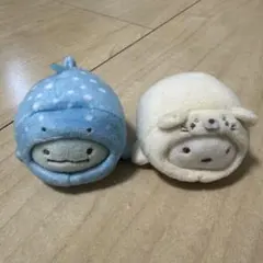すみっコとうみっコ　しろくま　とかげ　てのりぬいぐるみ　2点セット