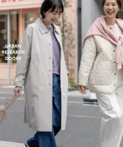 塩縮コットンステンカラーコート ¥19,800 DOORS