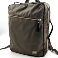 極美品✨ポーターガール　シア　バックパック　2WAY　2層　スクエア 　オリーブ