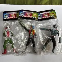 『仮面ライダー旧１号』『ライダーマン』『仮面ライダーV3』ソフビ3体セット