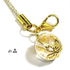 【No.223】水晶ゴールドストラップ