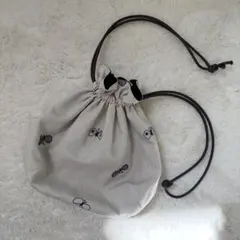 ミナペルホネン　choucho 巾着バッグ　ハンドメイド