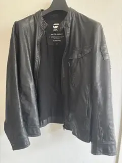 G-STAR RAW ブラックレザージャケット　ジースターロゥ　革ジャンのサムネイル