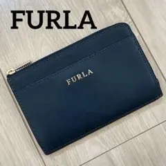 FURLA フルラ ネイビー レザー フラグメントケース カードケース
