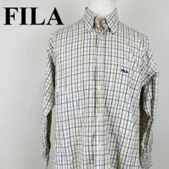 FILA BD 長袖シャツ チェック アイボリー L 1166-Bのサムネイル