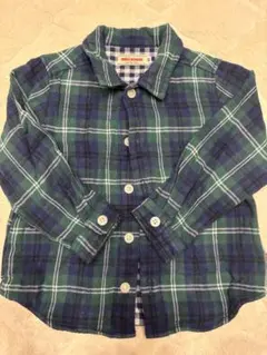 ミキハウス チェック柄ネルシャツ　90