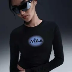 NIKE クロップド ミニ丈 トップス ブラック 今期 新作 ナイキ ブルー