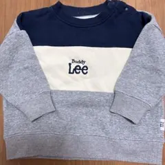 Buddy Lee 長袖裏起毛付きトレーナー ネイビー×グレー　90㎝