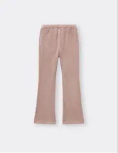 GU ヌクヌクニットコールフレアパンツ　110サイズ　オリーブ