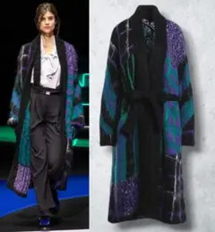 エンポリオアルマーニ ベルト欠品 2021AW ランウェイ着 モヘアコート 38