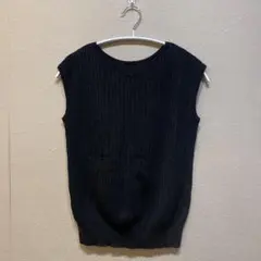 nano・universe（ナノ・ユニバース）ラメノースリーブニットトップス