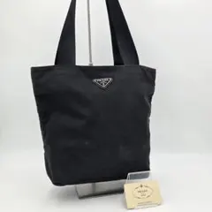 【良品】PRADA プラダ　トートバッグ　ナイロン　ブラック　黒　肩掛け　ロゴ